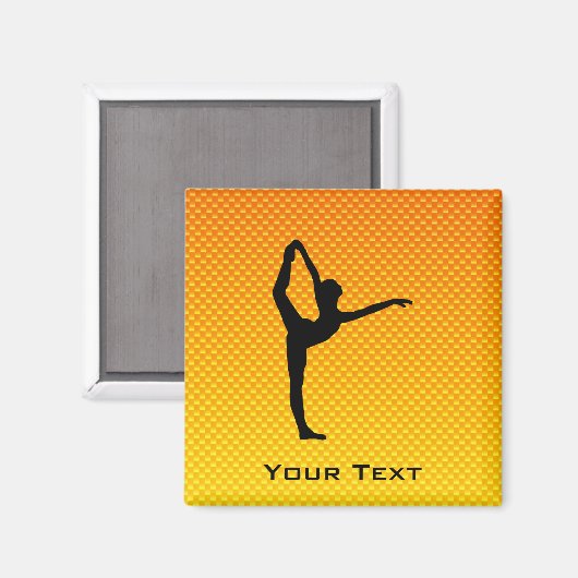 Aimant Ballet orange jaune (Recto/Verso)