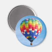 Aimant Ballon à air chaud arc-en-ciel (Recto/Verso)