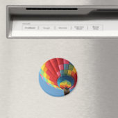 Aimant Ballon à air chaud arc-en-ciel avec panier (In Situ (Lave-vaisselle))