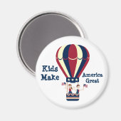 Aimant Ballon à air chaud du Jour de l'Indépendance (Recto/Verso)