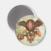 Aimant Ballon à air chaud Steampunk (Recto/Verso)