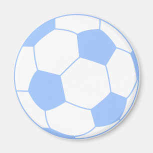 Aimant Ballon de football bleu Pastel