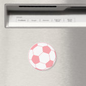 Aimant Ballon de football Pastel Pink (In Situ (Lave-vaisselle))