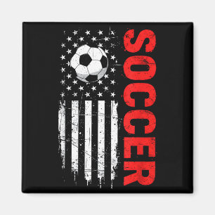 Aimant Ballon de football patriotique usa drapeau américa