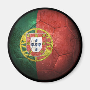 Aimant Ballon de football portugais usé du football de