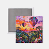 Aimant Ballons au lever du soleil 1 (Recto/Verso)