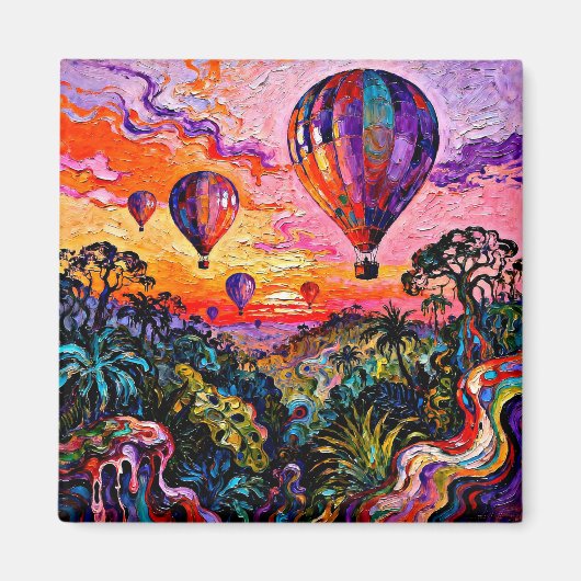 Aimant Ballons au lever du soleil 1 (Devant)