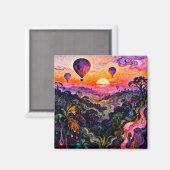 Aimant Ballons au lever du soleil 2 (Recto/Verso)