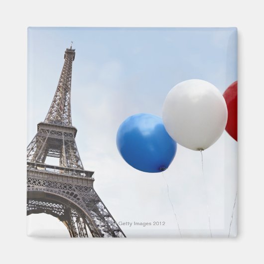 Aimant Ballons aux couleurs du drapeau français dans (Devant)