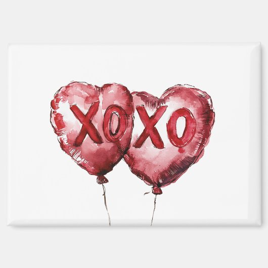 Aimant Ballons cardiaques Red XOXO (Recto)