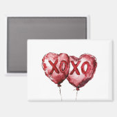 Aimant Ballons cardiaques Red XOXO (Recto/Verso)