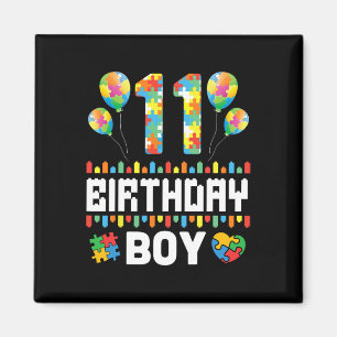 Aimant Ballons Cœur Puzzle Joyeux Anniversaire Autisme 11
