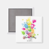 Aimant Ballons d'anniversaire (Recto/Verso)