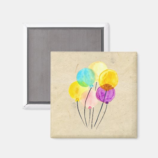 Aimant Ballons d'aquarelle pastel mignons (Recto/Verso)