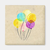 Aimant Ballons d'aquarelle pastel mignons (Devant)