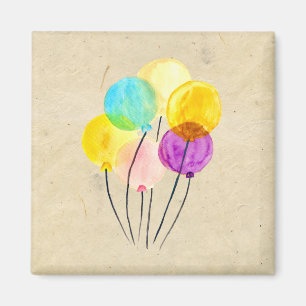Aimant Ballons d'aquarelle pastel mignons