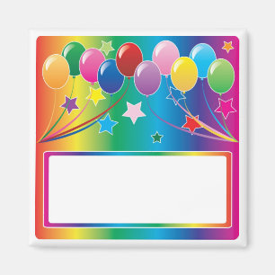 Aimant Ballons de fête d'anniversaire