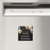 Aimant Ballons de Parties scintillant d'or 50e anniversai (In Situ (Lave-vaisselle))