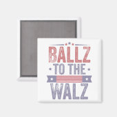 Aimant Ballz à l'élection Walz Harris Waltz 2024 (Recto/Verso)