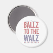 Aimant Ballz aux élections Walz Harris Walz 2024 (Recto/Verso)