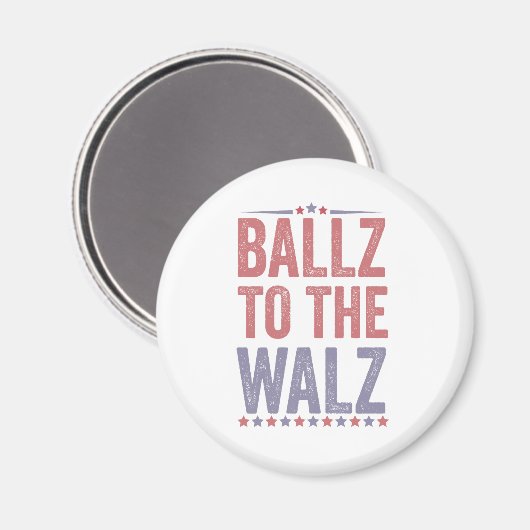 Aimant Ballz aux élections Walz Harris Walz 2024 (Recto/Verso)