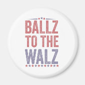 Aimant Ballz aux élections Walz Harris Walz 2024 (Devant)