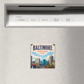 Aimant ⚓ Baltimore Maryland Harbour Et Skyline (In Situ (Lave-vaisselle))