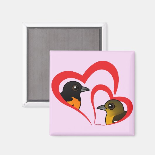 Aimant Baltimore Oriole Love (Recto/Verso)