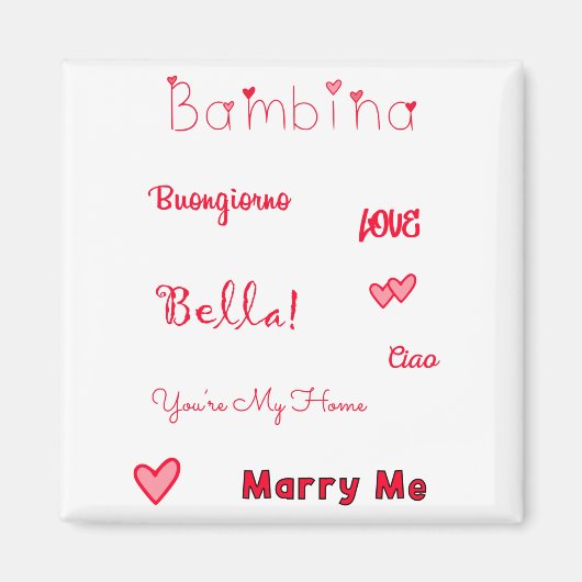 Aimant Bambina Love Citations Set Pack (Devant)