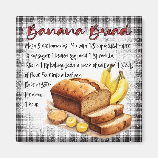 Aimant Banana Bread Recipe (Devant)