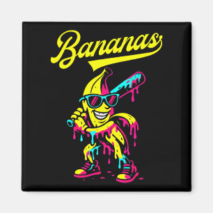 Aimant Banana Retro Throwback Populaire Fruit Baseball