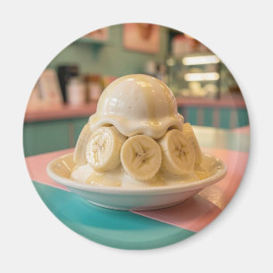 Aimant Banane en résine Sundae   Boutique de glace rétro