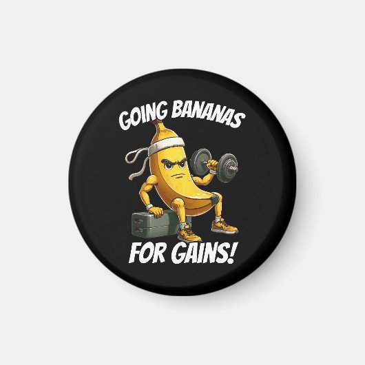 Aimant banane faisant de l'exercice (Devant)