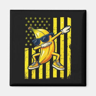 Aimant Banane Graphique Drapeau Américain Rétro qui fait
