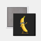 Aimant Banane jaune Dabbing - Dab Funky Dancing Fruit (Recto/Verso)
