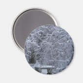 Aimant Banc dans la neige (Recto/Verso)