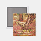 Aimant Banc de pierre Van Gogh en Jardin, Hôpital St Paul (Recto/Verso)