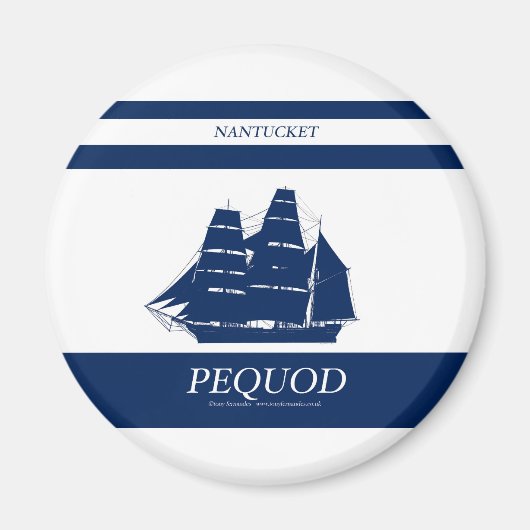 Aimant bande bleue pequod (Devant)
