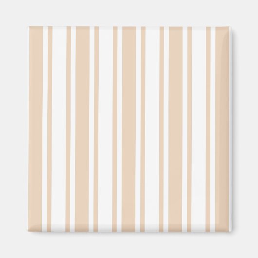 Aimant Bande de bonbons beige et blanche (Devant)