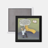 Aimant Bande dessinée drôle d'araignée avec arachnophobie (Recto/Verso)