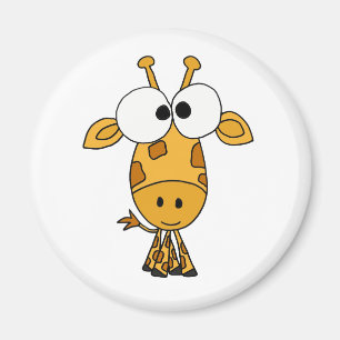 Aimant Bande dessinée drôle de girafe de BA