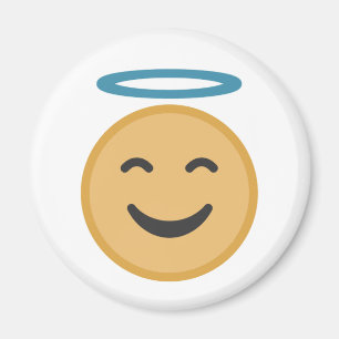 Aimant Bande dessinée drôle d'Emoji d'ange