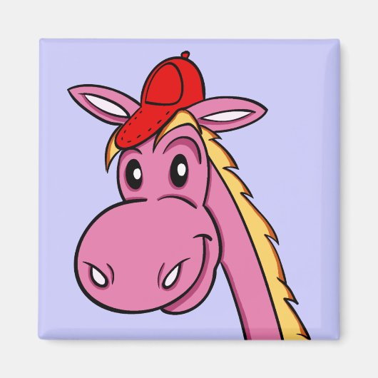 Aimant bande dessinée magnétique "cheval" (Devant)