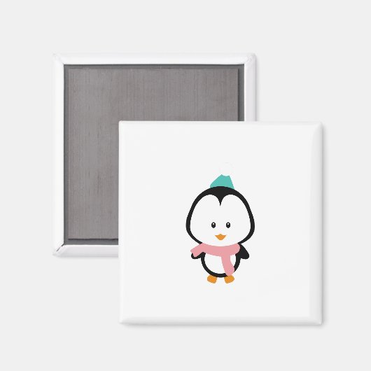 Aimant Bande dessinée mignonne de pingouin (Recto/Verso)