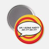 Aimant Bande dessinée Pop Art Discours bulle (Recto/Verso)