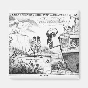 Aimant Bande dessinée satirique au sujet de l'état de