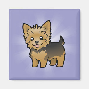 Aimant Bande dessinée Yorkshire Terrier (cheveux courts