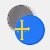 Aimant Bandera de Asturias - Drapeau des Asturies (Recto/Verso)