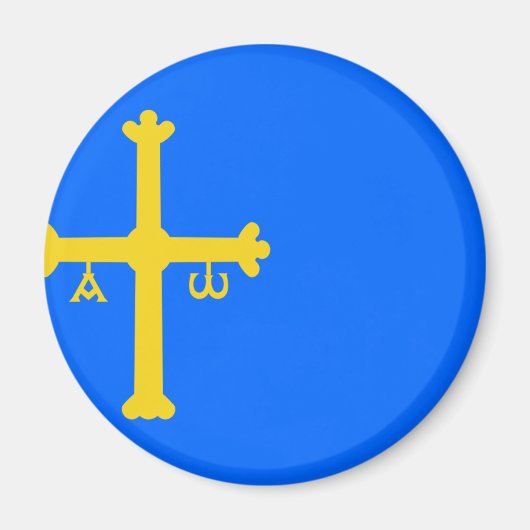 Aimant Bandera de Asturias - Drapeau des Asturies (Devant)