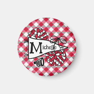 Aimant Banderole de cheer rouge personnalisée pour casier